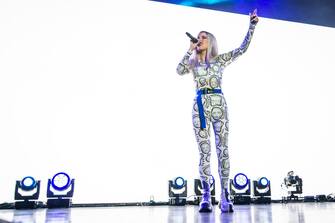 1139055370 Italian singer and rapper Claudia Judith Nahum known as Baby K performs live on stage at Fabrique Milano. Milan (Italy), March 28th, 2019 (photo by Elena Di Vincenzo/Archivio Elena Di Vincenzo/Mondadori via Getty Images)