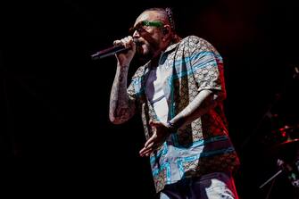 ROME - ITALY , JUNE 26 :Italian Rapper Gue Pequeno Performs on June 26, 2022 in Rome, Italy.  (Photo by Roberto Panucci/Corbis via Getty Images)