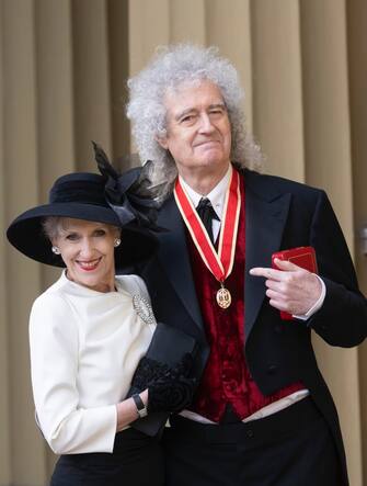 - Investitures at Buckingham Palace.
Sir Brian May, CBE Guitarist with the Queen.
with his wife Anita Dobson.
14th March 2022
Buckingham Palace
London, Credit:David Rose / Avalon