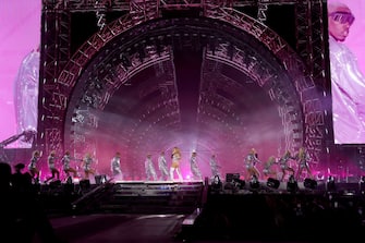 STOCKHOLM, SWEDEN - MAY 10: (Editorial Use Only) (Exclusive Coverage) BeyoncÃ© performs onstage during the opening night of the â RENAISSANCE WORLD TOURâ at Friends Arena on May 10, 2023 in Stockholm, Sweden.  (Photo by Kevin Mazur/Getty Images for Parkwood)