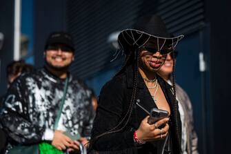 Fans of US musician Beyonce queue to enter the Friends Arena to watch her first concert of the World Tour named 