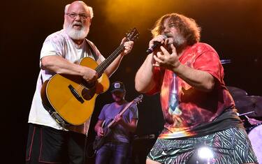 SAN FRANCISCO, CALIFORNIA - JUNE 24: Kyle Gass (L) and Jack Black of Tenacious D perform at The Warfield on June 24, 2022 in San Francisco, California. (Photo by Tim Mosenfelder/Getty Images)