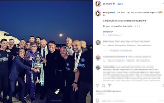 Manchester City sang “Your Song” to Elton John (changing one verse ad hoc).  VIDEO
