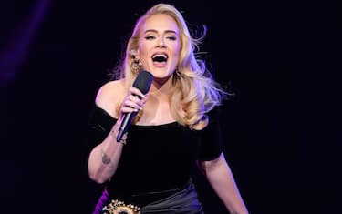 LAS VEGAS, NEVADA - NOVEMBER 18: Adele performs on stage during "weekend with adele" Opening of the Residency at The Colosseum at Caesars Palace on November 18, 2022 in Las Vegas, Nevada.  (Photo by Kevin Mazur/Getty Images for AD)