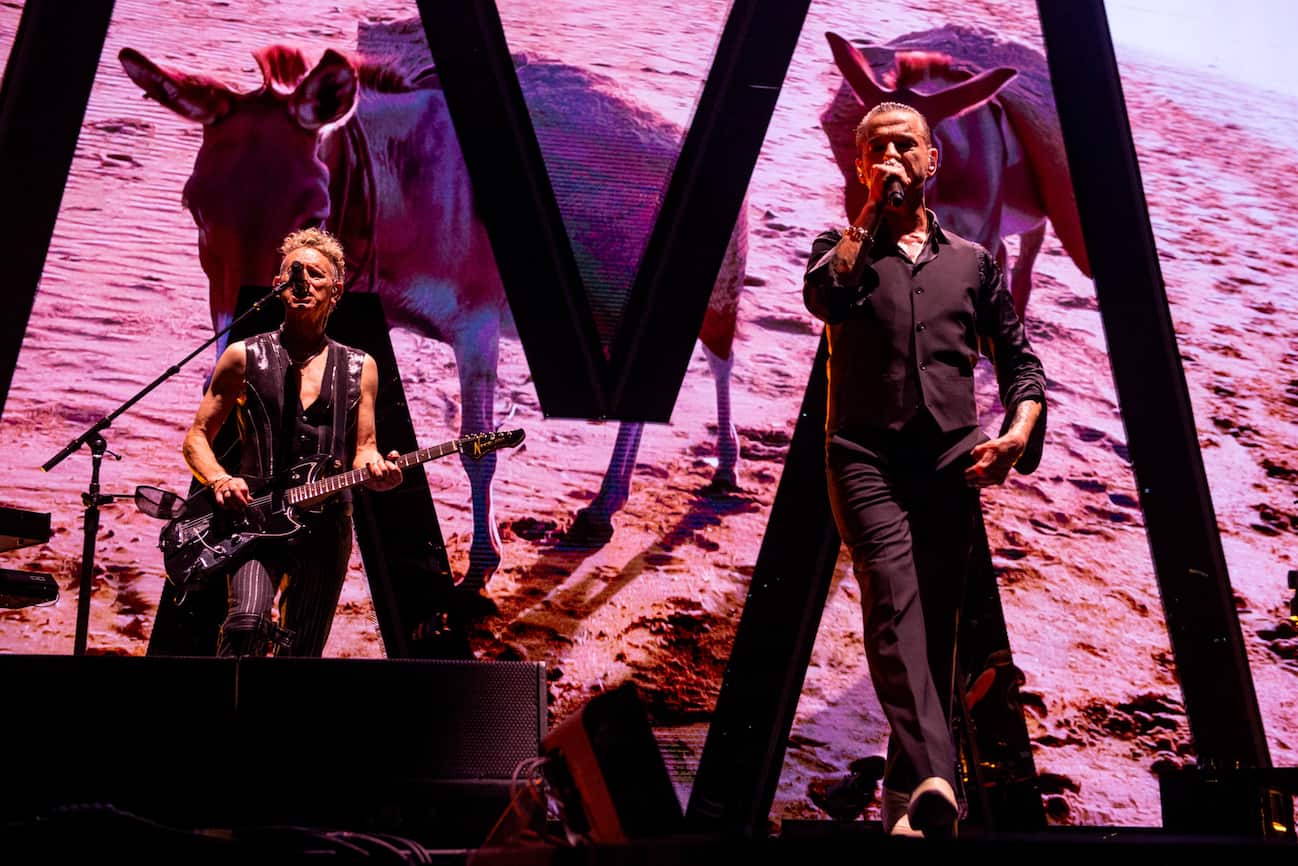 I Depeche Mode in concerto a Roma allo stadio Olimpico primo tour