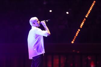 Mr. Rain live on stage during Mr. Rain - Supereroi Summer Tour 2023, Italian singer Music Concert in Rome, Italy, July 18 2023