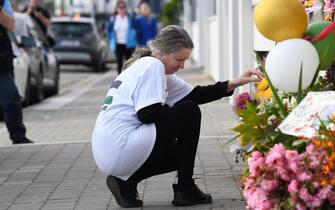 The procession during the funeral of Sinéad O Connor