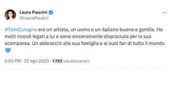 Goodbye Toto Cutugno, the reactions on social media, from Laura Pausini to Simona Ventura
