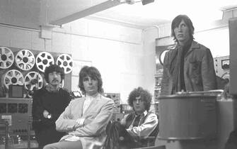 Pink Floyd, 1967 - Nick Mason, Richard Wright, Syd Barrett and Roger Waters at the BBC Studios (Photo by Chris Walter/WireImage)