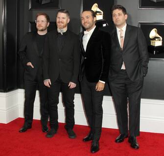 61st Annual Grammy Awards 2019 Arrivals held at the Staples Center in Los Angeles, California.  Featuring: Patrick Stump, Andy Hurley, Pete Wentz, Joe Trohman Where: Los Angeles, California, United States When: 10 Feb 2019 Credit: Adriana M. Barraza/WENN.com