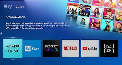 Amazon Music, con oltre 100 milioni di brani, arriva su Sky