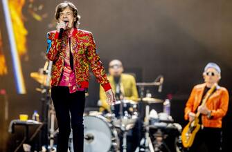 AMSTERDAM - Singer Mick Jagger during the concert of The Rolling Stones in the Johan Cruijff ArenA.  With the SIXTY tour, Mick Jagger, Keith Richards and Ronnie Wood make their long-awaited return.  Robin Utrecht, netherlands Pictured: Mick Jagger,The Rolling Stones Ref: SPL5324687 070722 NON-EXCLUSIVE Picture by: RUT / SplashNews.com Splash News and Pictures USA: +1 310-525-5808 London: +44 (0)20 8126 1009 Berlin: +49 175 3764 166 photodesk@splashnews.com World Rights, No Germany Rights, No Netherlands Rights