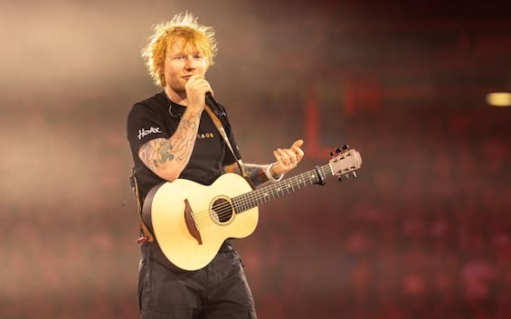 Ed Sheeran, in concert at the Lucca Summer Festival 2024 for the only Italian date