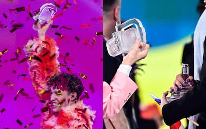 Eurovision 2024, il vincitore Nemo ha rotto il trofeo