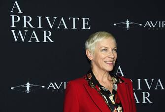 BEVERLY HILLS, CA - OCTOBER 24:  Singer-songwriter Annie Lennox arrives at Aviron Pictures' Los Angeles Premiere of "A Private War" at the Samuel Goldwyn Theater on October 24, 2018 in Beverly Hills, California.  (Photo by Amanda Edwards/WireImage)