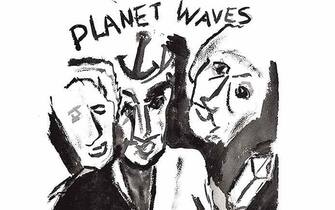 Un disegno realizzato da Bob Dylan che fa da copertina al suo album "Planet Waves"