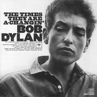 La copertina dell'album  di Bob Dylan  'The times they are a-changing uscito il 13 gennaio 1964 ANSA/ WEB +++EDITORIAL USE ONLY +++