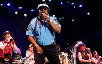 Victor Willis of Village People performs on stage at PNE Amphitheatre on September 2, 2018 in Vancouver, Canada. *** Local Caption *** Victor Willis