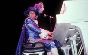 Elton John performing at Madison Square Garden in New York City on August 6,1982