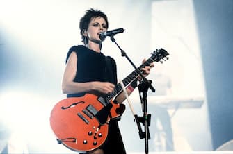 UNITED KINGDOM - JANUARY 01:  WEMBLEY ARENA  Photo of CRANBERRIES, Dolores O'Riordan  (Photo by Nicky J. Sims/Redferns)