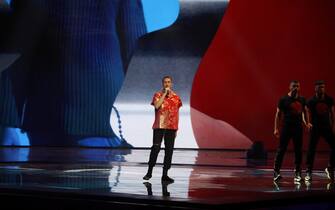18 May 2019, Israel, Tel Aviv: Mahmood from Italy performs in the final of the Eurovision Song Contest (ESC) 2019. Photo: Ilia Yefimovich/dpa