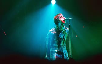 Oasis Performing In Blackpool, Britain - 1995, Liam Gallagher (Photo by Brian Rasic/Getty Images)