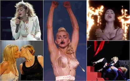Madonna in concerto a Milano, 40 anni di carriera in 20 scatti simbolo