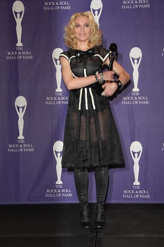 NEW YORK, NY - MARCH 10: Madonna attends ROCK & ROLL HALL of FAME Induction at Waldorf-Astoria Hotel N.Y.C on March 10, 2008 in New York City. (Photo by CHANCE YEH/Patrick McMullan via Getty Images)