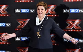 Il giudice Mara Maionchi durante la presentazione delle otto puntate dal vivo di X Factor, a Milano, 24 ottobre 2017.   Ansa/Daniel Dal Zennaro