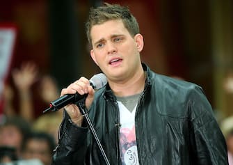 NEW YORK - AUGUST 19: Singer Michael Buble performs on the Toyota Concert Series On Today Show at Rockefeller Plaza August 19, 2005 in New York City. (Photo by Evan Agostini/Getty Images)