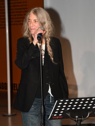 Roma , Museo Maxxi Presentazione del nuovo album di Giovanni Caccamo , Nella foto: Patti Smith