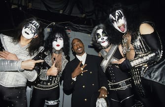 Kiss and Tupac at the Shrine  Auditorium in Los Angeles, California (Photo by Kevin Mazur/WireImage)