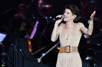 534294682 RHO, ITALY - MAY 25: Alessandra Amoroso performs at Bocelli and Zanetti Night on May 25, 2016 in Rho, Italy. (Photo by Francesco Prandoni/Getty Images for Bocelli & Zanetti Night)