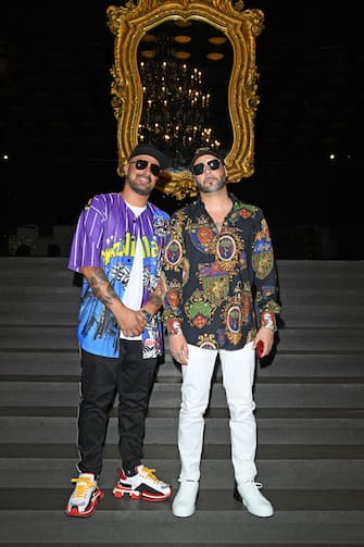 1156080372 MILAN, ITALY - JUNE 15: Takagi & Ketra attend Dolce & Gabbana - Front Row - Milan Men's Fashion Week Spring/Summer 2020 on June 15, 2019 in Milan, Italy. (Photo by Daniele Venturelli/Daniele Venturelli/ Getty Images for Dolce & Gabbana)