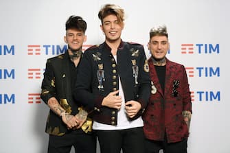 SANREMO, ITALY - FEBRUARY 08:  Alex Fiordispino, Antonio Stash Fiordispino and Daniele Mona of The Kolors  attend a photocall on the third day of the 68. Sanremo Music Festival on February 8, 2018 in Sanremo, Italy.  (Photo by Venturelli/Getty Images)