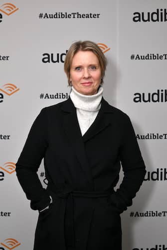 NEW YORK, NEW YORK - JANUARY 10: Cynthia Nixon attends Common's "Bluebird Memories - A Journey Through Lyrics & Life" hosted by Audible at the Minetta Lane Theatre on January 10, 2020 in New York City. (Photo by Bryan Bedder/Getty Images for Audible)