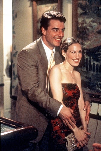 Chris Noth and Sarah Jessica Parker star in "Sex And The City" ("The Man, The Myth, The Viagra" episode). 1999 Paramount Pictures