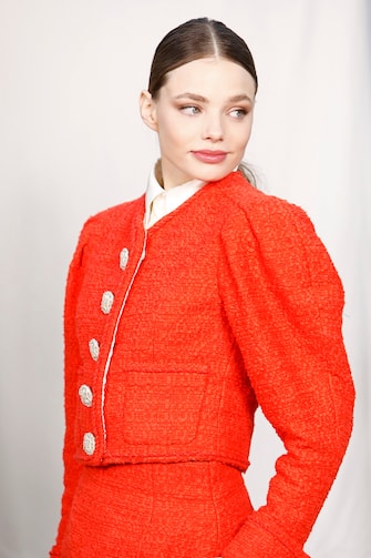 PARIS, FRANCE - JANUARY 21: Kristine Froseth attends the Chanel Haute Couture Spring/Summer 2020 show as part of Paris Fashion Week  at Grand Palais on January 21, 2020 in Paris, France. (Photo by Julien M. Hekimian/Getty Images for Chanel)