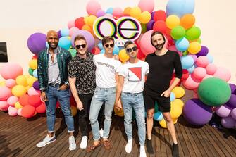 LOS ANGELES, CA - AUGUST 12:  (L-R) Karamo Brown, Bobby Berk, Antoni Porowski, Tan France and Jonathan Van Ness attend Netflix's Queer Eye and GLSEN event at NeueHouse Hollywood on August 12, 2018 in Hollywood, California.  (Photo by Christopher Polk/Getty Images)