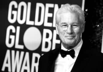 BEVERLY HILLS, CA - JANUARY 06: (EDITORS NOTE: Image has been digitally converted to Black and white) Richard Gere attends the 76th Annual Golden Globe Awards at The Beverly Hilton Hotel on January 6, 2019 in Beverly Hills, California.  (Photo by Frazer Harrison/Getty Images)