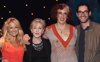 LONDON, ENGLAND - JUNE 05:  (L-R) Sarah Hadland, Patricia Hodge, Miranda Hart and tom Ellis attend the press night performance of "Annie" at The Piccadilly Theatre on June 5, 2017 in London, England.  (Photo by David M Benett/Dave Benett/Getty Images)