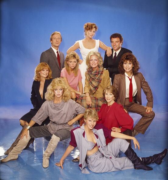 LOS ANGELES - 1982: Cast of Knots Landing pose for a portrait in 1982 in Los Angeles, California.  (Photo by Harry Langdon/Getty Images) 