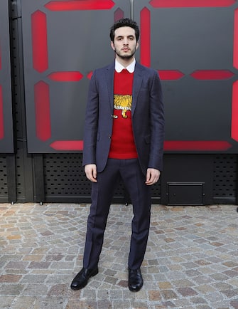 MILAN, ITALY - FEBRUARY 21: (EDITORS NOTE: Image have been retouched) Giacomo Ferrara arrives at the Gucci show during Milan Fashion Week Fall/Winter 2018/19 on February 21, 2018 in Milan, Italy.  (Photo by Vittorio Zunino Celotto/Getty Images for Gucci)