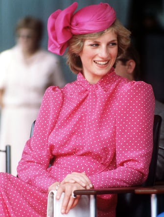 Princess Diana (1961 - 1997) during a visit to Perth, Australia, March 1983. She is wearing a dress by Donald Campbell and a hat by John Boyd. (Photo by Jayne Fincher/Princess Diana Archive/Getty Images)