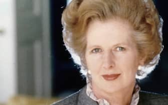 517353190 (Original Caption) 1983- London, England- The Rt. Honarable Margaret Thatcher is the Prime Minister, First Lord of the Treasury and Conservative Member of Parliament for Finchely, Burnet. She seated alone.