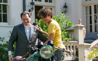 (L-R): Michael Stuhlbarg as Tommy Baxter and Benjamin Hassan Wadsworth as Rocco Baxter in YOUR HONOR, "Part One". Photo Credit: Skip Bolen/SHOWTIME. 