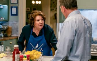 (L-R): Margo Martindale as Elizabeth Guthrie and Bryan Cranston as Michael Desiato in YOUR HONOR, "Part Four". Photo Credit: Skip Bolen/SHOWTIME. 