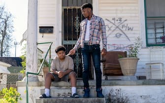 (L-R): Benjamin Flores Jr as Eugene and Keith Machekanyanga as Little Mo in YOUR HONOR, "Part Four". Photo Credit: Skip Bolen/SHOWTIME. 