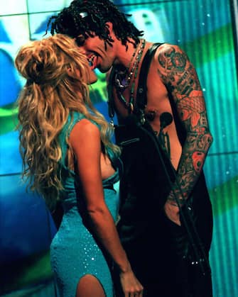 Pamela Anderson and Husband Tommy Lee (Photo by Didier Baverel/Sygma via Getty Images)