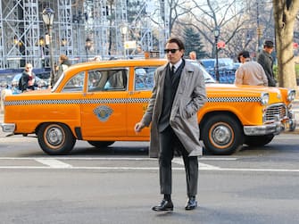 1202996212 NEW YORK, NY - FEBRUARY 24: Ewan McGregor is seen at movie set of the 'Halston' on February 24, 2020 in New York City. (Photo by Jose Perez/Bauer-Griffin/GC Images)